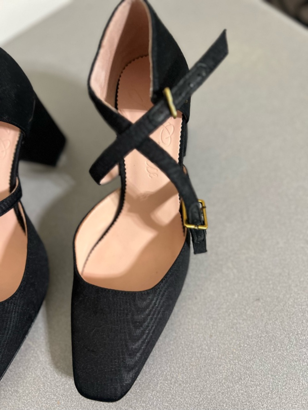 J. Crew Black Cross-Strap Block Heel Pumps (Prom, Grad, Wedding) - Picture 4 of 6